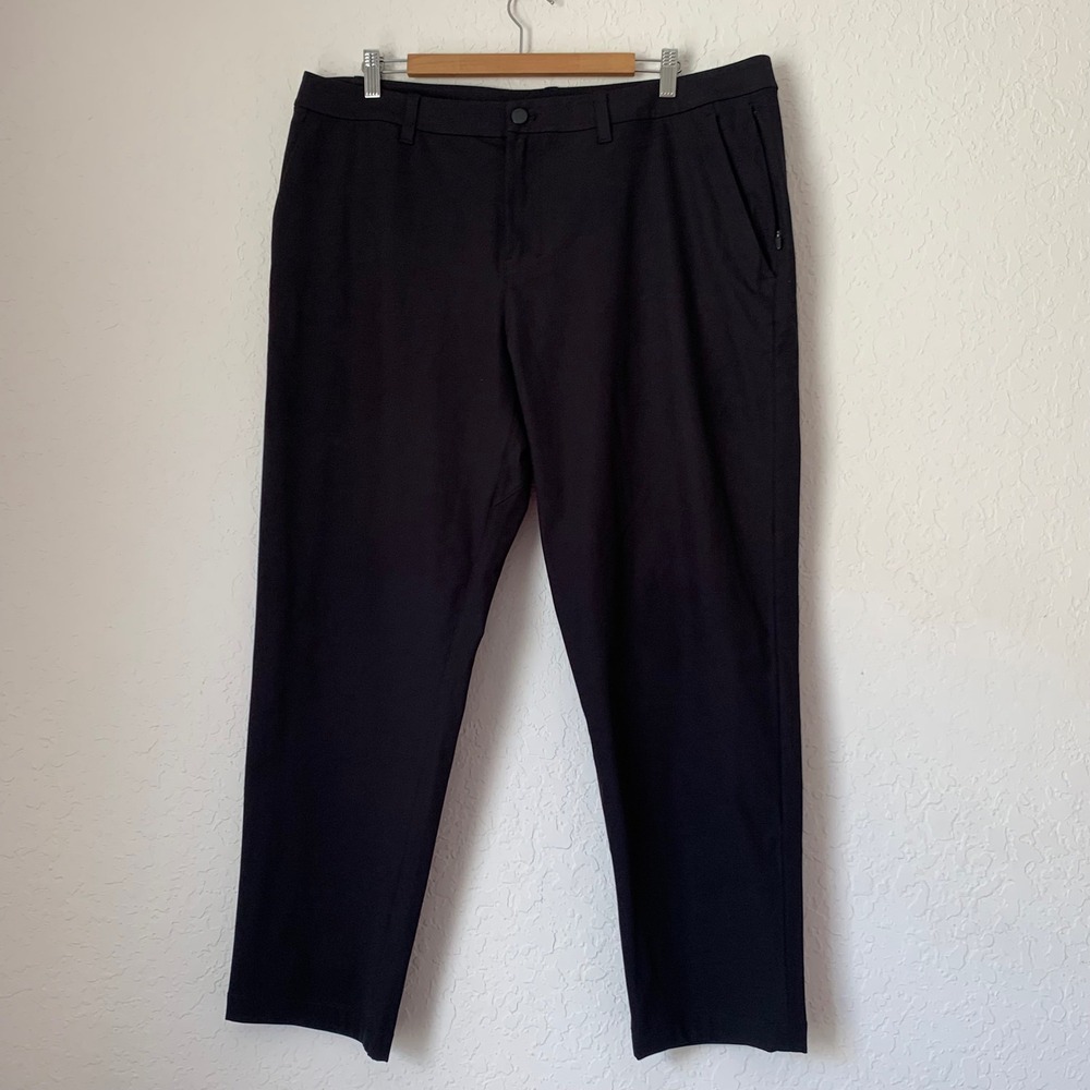 Lululemon ABC Pant Classic Fit Men 38 Black Warpstreme Tech Stretch Commuter
